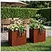 Vaso da giardino 2 pz Ruggine 50 x 30 x 40 cm Acciaio Corten - Foto miniatura 2