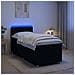 Letto box spring con materasso Nero 90 x 190 cm Tessuto - Foto miniatura 4