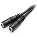 Cavo Sdoppiatore per Cuffie 3.5mm - Adattatore per Auricolare da 3.5mm Maschio a 2 Femmine - Cavo audio 4pin M a 3 pin F - Foto miniatura 4