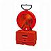 Lampada luce rossa stradale da cantiere lampeggiante o fissa 2 Batteria 6V - Foto miniatura 1