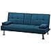 Divano Letto Moderno In Tessuto Blu Verde Roxen - Foto miniatura 24