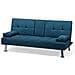 Divano Letto Moderno In Tessuto Blu Verde Roxen - Foto miniatura 3