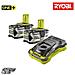 Confezione 2 Batterie Ryobi 18v Oneplus 5,0 Ah Lithiumplus - 1 Caricabatterie Ultra Veloce 5,0 Ah Rc18150-250-250 - Foto miniatura 2