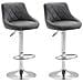 2X Sgabelli Design Lazio in Similpelle - Sedie Cucina Girevoli e Regolabili (83-104 cm) con Poggiapiedi I Sgabelli Bar Imbottiti (2 Pezzi) Grigio - Foto miniatura 1
