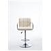 Sgabello Design Lucy V2 In Similpelle I Sedia Sgabello Con Schienale Girevole E Regolabile H 63-84 CM I Sedia Bar Con Braccioli Crema - Foto miniatura 2