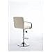 Sgabello Design Lucy V2 In Similpelle I Sedia Sgabello Con Schienale Girevole E Regolabile H 63-84 CM I Sedia Bar Con Braccioli Crema - Foto miniatura 4