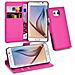 Custodia Compatibile Con Samsung Galaxy S6 In Rosa Vivo - Coperchio Protettiva Con Chiusura Magnetica, Funzione Stand E Tasca Per Le Carte - Foto miniatura 5