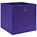Scatole Portaoggetti 10pz Viola 32x32x32 cm Tessuto - Foto miniatura 2