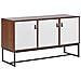Credenza A 3 Ante In Legno Scuro E Bianco Nueva - Foto miniatura 8
