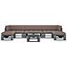 Set di Divani su Pallet 6 pz e Cuscini in Pino Impregnato Grigio - Foto miniatura 1