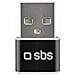 Sbs Teadaptusbtc Adattatore Per Inversione Del Genere Dei Cavi Usb Type-a Usb Tipo-c Nero - Foto miniatura 1