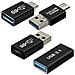 Adattatore Usb - + Usb, Confezione Di 4 Adattatori Otg Maschio Femmina - Foto miniatura 1