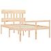 Giroletto Con Testiera 140x190 Cm In Legno Massello - Foto miniatura 4