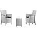 Set Salotto Da Esterno Jupiter, Set Da Giardino Con Cuscini, Salottino Indoor E Outdoor Effetto Rattan, 100% Made In Italy, Bianco - Foto miniatura 2