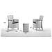 Set Salotto Da Esterno Jupiter, Set Da Giardino Con Cuscini, Salottino Indoor E Outdoor Effetto Rattan, 100% Made In Italy, Bianco - Foto miniatura 3