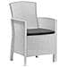 Set Salotto Da Esterno Jupiter, Set Da Giardino Con Cuscini, Salottino Indoor E Outdoor Effetto Rattan, 100% Made In Italy, Bianco - Foto miniatura 4