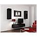 Tavolo Per Televisione Rtv Vigo140 C /c Nero Laminato Legno Mdf Truciolare 140 X 30 X 40 Cm - Foto miniatura 5