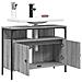 Mobile Lavabo Bagno Grigio Sonoma 60x30x60 Cm Legno Multistrato - Foto miniatura 3