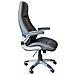 Poltrona Da Ufficio E Gaming Ergonomica In Pelle Grigia Con Bordature Arancio Montecarlo - Foto miniatura 2