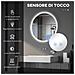 Specchio Bagno Led Antiappannamento Con 3 Colori E Luminosità Regolabile, In Metallo E Vetro, Ø70x3 Cm - Foto miniatura 4