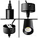 Lampadario Led Luce Calda 3 Watt Da Soffitto Stile Moderno Nero A11-nc - Foto miniatura 4