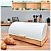 Bb1162 Portapane Da Tavola In Legno Di Bambù, Coperchio Scorrevole, Bread Box Per Pane Bianco - Foto miniatura 3