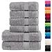 Set ASciugamani SOLUND 6 pz Grigio 600 gsm - Foto miniatura 2