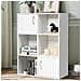 Mobile Libreria 6 Ripiani 2 Ante Scaffale in Legno MDF Design Moderno Bianco - Foto miniatura 5