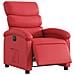 Poltrona Reclinabile Elettrica Rossa In Similpelle - Foto miniatura 3