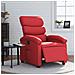 Poltrona Reclinabile Elettrica Rossa In Similpelle - Foto miniatura 1