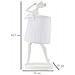 Lampada Da Tavolo Ballerina 2 - Bianco - Poliresina - 29x25x62,5 Cm - Foto miniatura 8