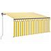 Tenda Sole Retrattile Automatica E Parasole 3x2,5mgialla Bianca - Foto miniatura 1