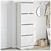 Scarpiera Con 4 Cassetti Ribaltabili Bianca 60x34x187,5 Cm - Foto miniatura 8