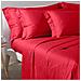 Completo Lenzuola In Cotone Colore Rosso Misura Singolo - Foto miniatura 4