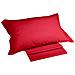 Completo Lenzuola In Cotone Colore Rosso Misura Singolo - Foto miniatura 1