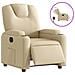 Poltrona Elettrica Reclinabile Crema in Tessuto - Foto miniatura 1