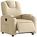 Poltrona Elettrica Reclinabile Crema in Tessuto - Foto miniatura 3