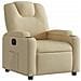 Poltrona Elettrica Reclinabile Crema in Tessuto - Foto miniatura 4