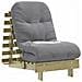 Divano Letto Futon con Materasso 60x206x11cm Pino Impregnato - Foto miniatura 4