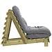 Divano Letto Futon con Materasso 60x206x11cm Pino Impregnato - Foto miniatura 6