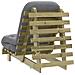 Divano Letto Futon con Materasso 60x206x11cm Pino Impregnato - Foto miniatura 7