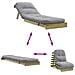 Divano Letto Futon con Materasso 60x206x11cm Pino Impregnato - Foto miniatura 8