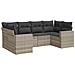 Set Divano da Giardino 6pz con Cuscini Grigio Chiaro Polyrattan - Foto miniatura 1