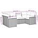 Set Divano da Giardino 6pz con Cuscini Grigio Chiaro Polyrattan - Foto miniatura 3