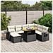 Set Divani da Giardino con Cuscini 8 pz Nero in Polyrattan - Foto miniatura 2