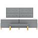 Letto Box Spring con Materasso e Panchina Grigio Chiaro 200x200 cm Tessuto - Foto miniatura 9