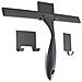 Set Tergivetro Nero In Acciaio Inossidabile Con Ganci - Ideale Per Bagno, Balcone E Finestrini Auto  10 Pollici - Foto miniatura 1