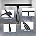 Set Tergivetro Nero In Acciaio Inossidabile Con Ganci - Ideale Per Bagno, Balcone E Finestrini Auto  10 Pollici - Foto miniatura 2