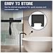 Set Tergivetro Nero In Acciaio Inossidabile Con Ganci - Ideale Per Bagno, Balcone E Finestrini Auto  10 Pollici - Foto miniatura 6