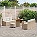 Set Divano da Giardino 9 pcs Beige e Crema 80 x 80 x 71 cm - Foto miniatura 3